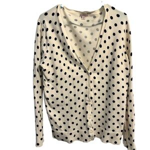 Merona Women's White and Black Dot Sweater